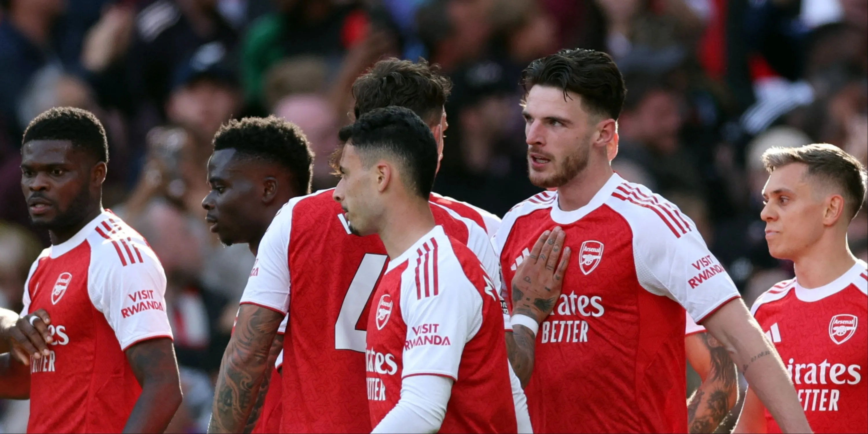 Các trụ cột Martinelli, Saka và Rice của Arsenal