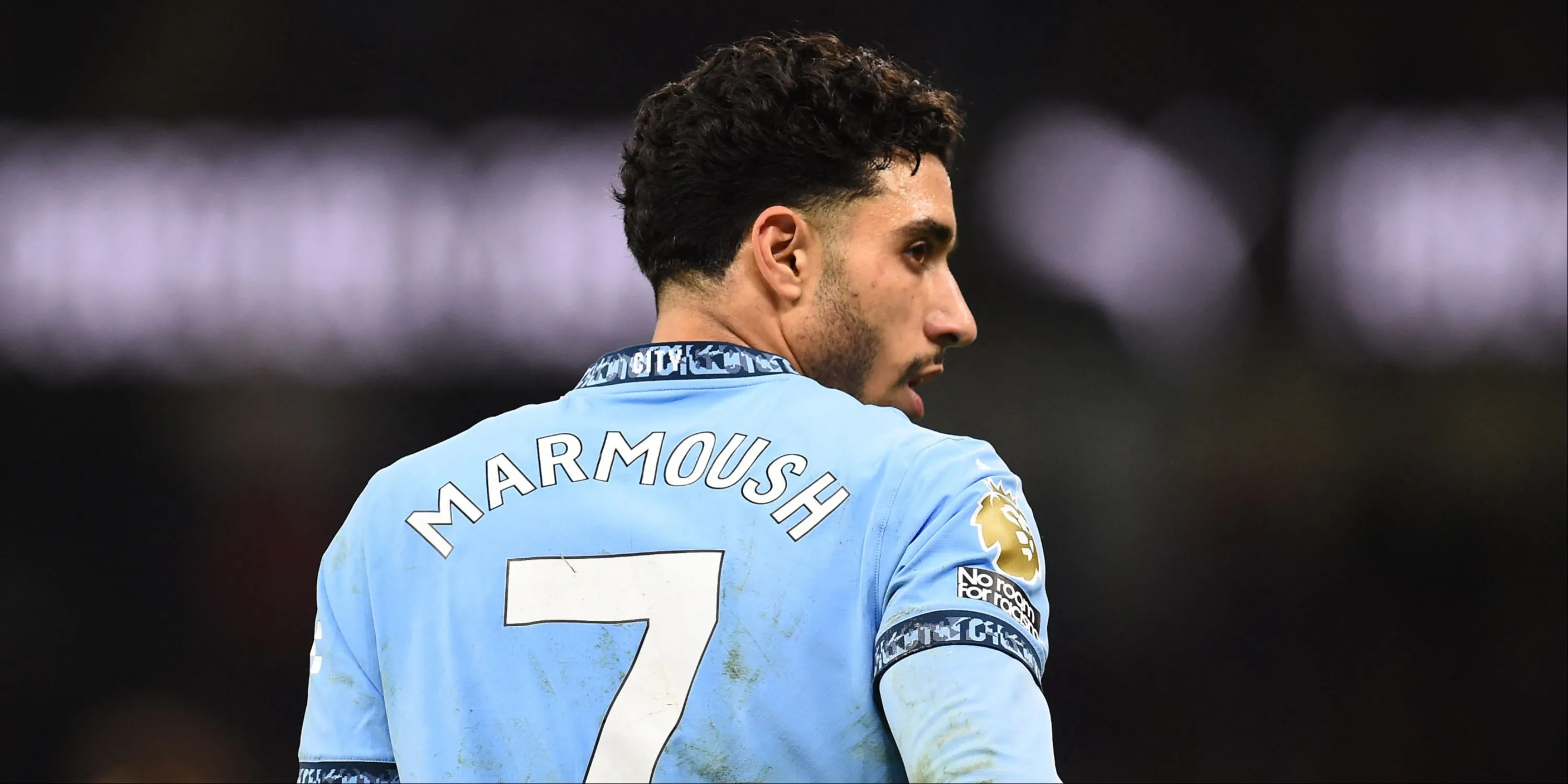 Omar Marmoush ăn mừng bàn thắng trong màu áo Manchester City tại Premier League