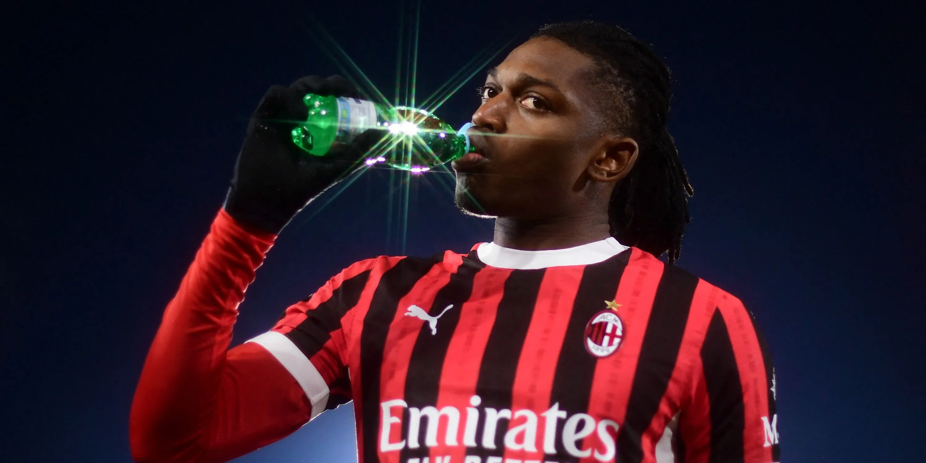 Rafael Leao của AC Milan ăn mừng bàn thắng, mục tiêu hàng đầu của Chelsea