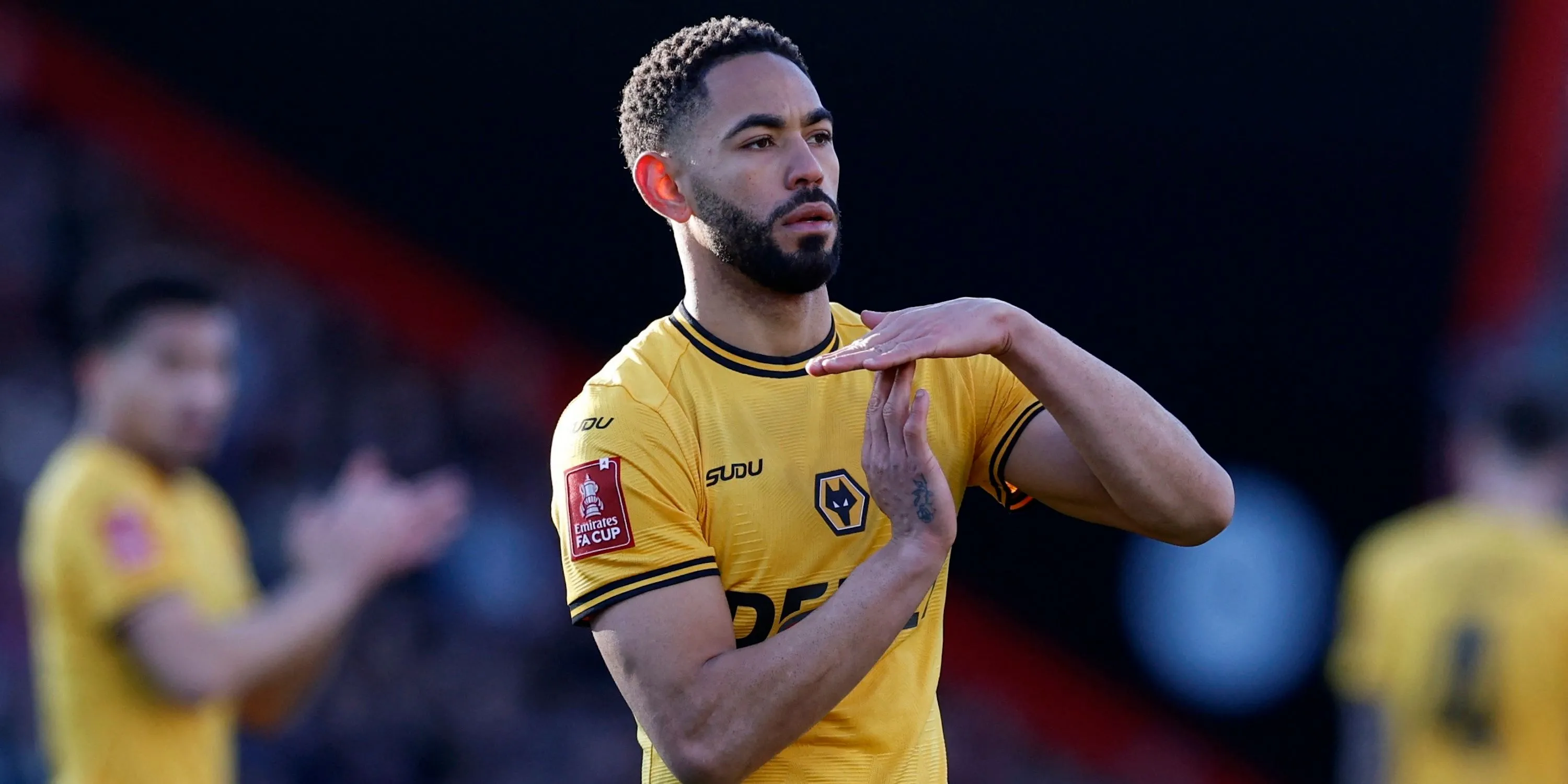 Tiền đạo Matheus Cunha ăn mừng bàn thắng trong màu áo Wolves, mục tiêu chuyển nhượng hàng đầu của Manchester United