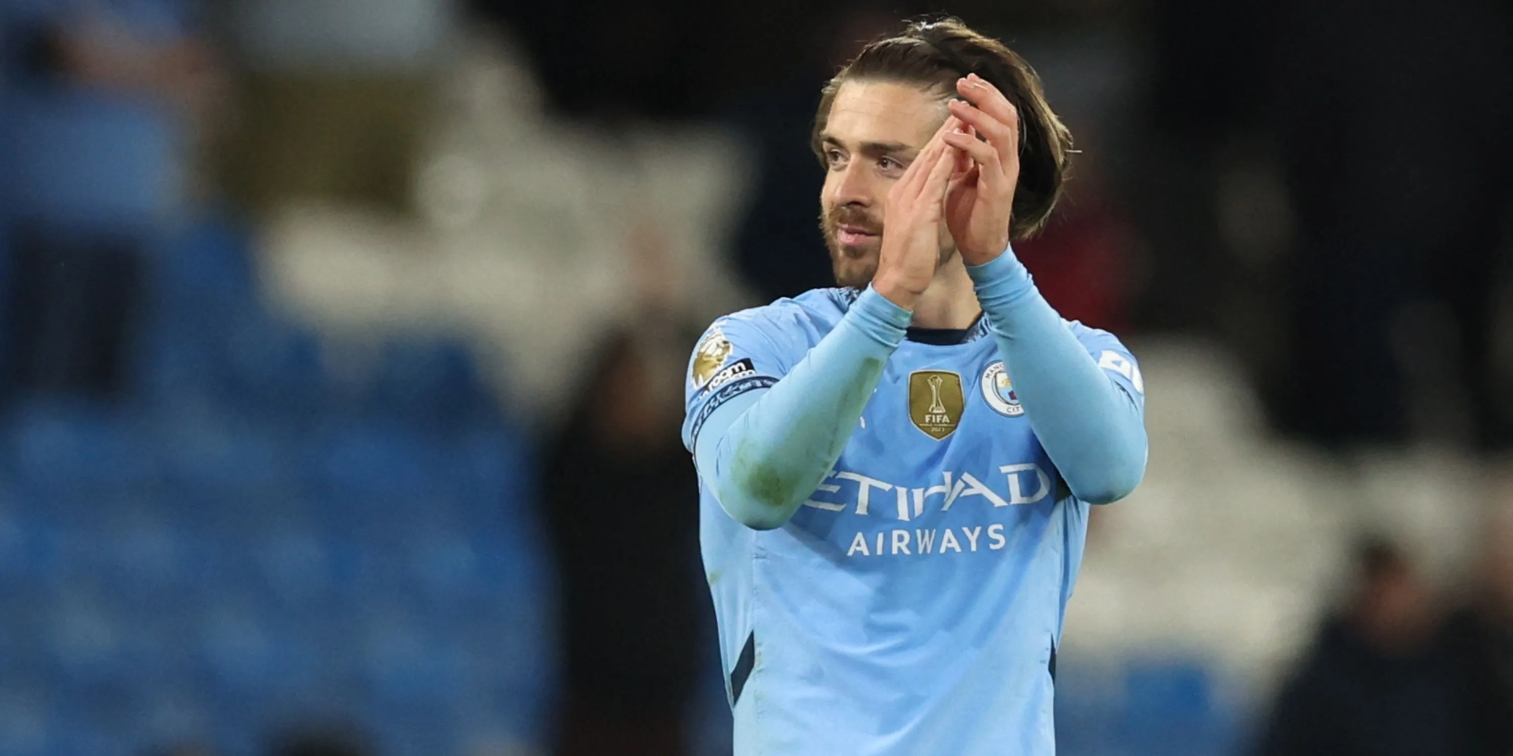Jack Grealish trong màu áo Man City, cầu thủ được đồn đoán trở lại Aston Villa