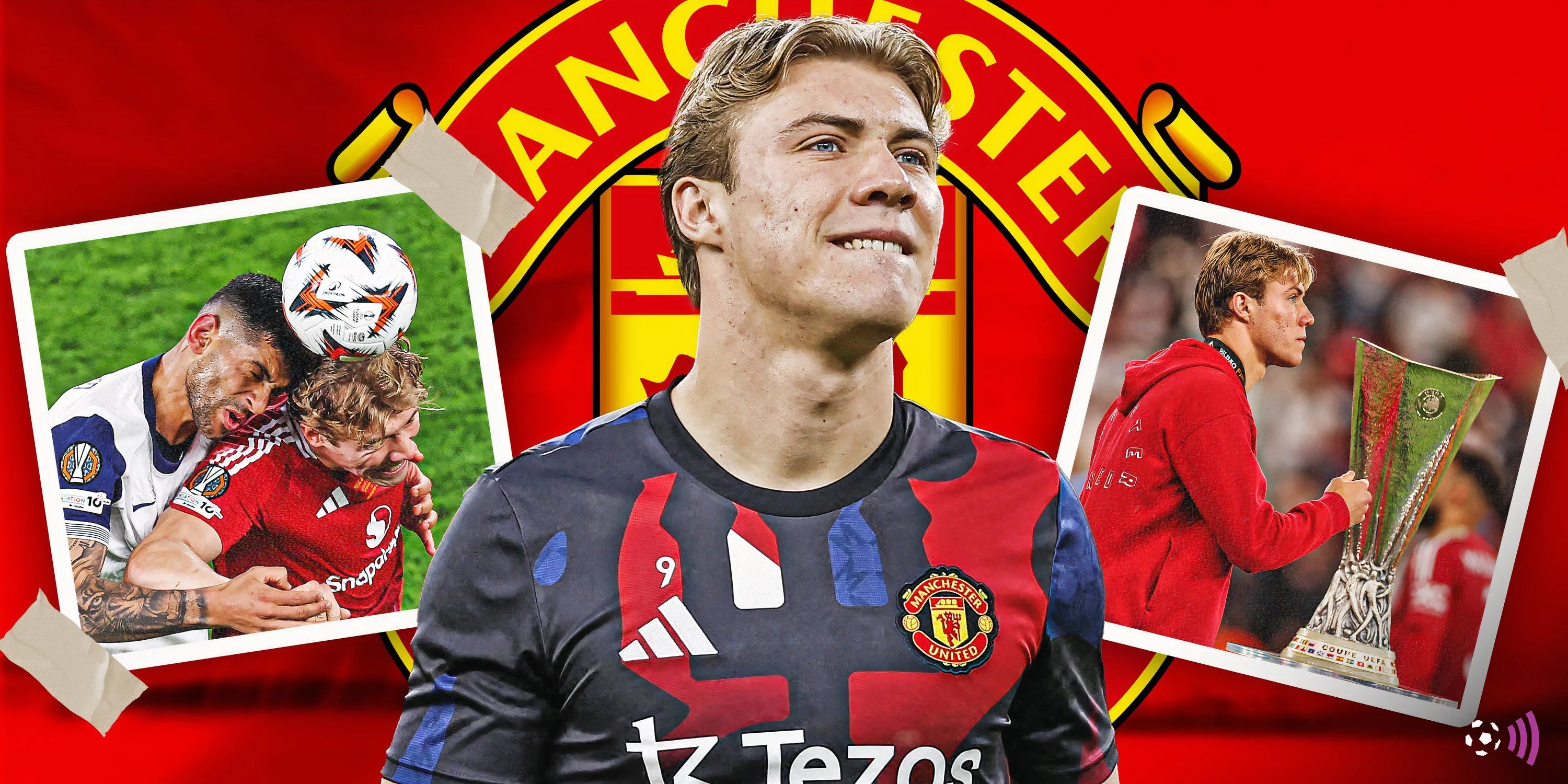 Tiền đạo Rasmus Hojlund thi đấu cho Man Utd ở Ngoại hạng Anh mùa giải 2024/25.