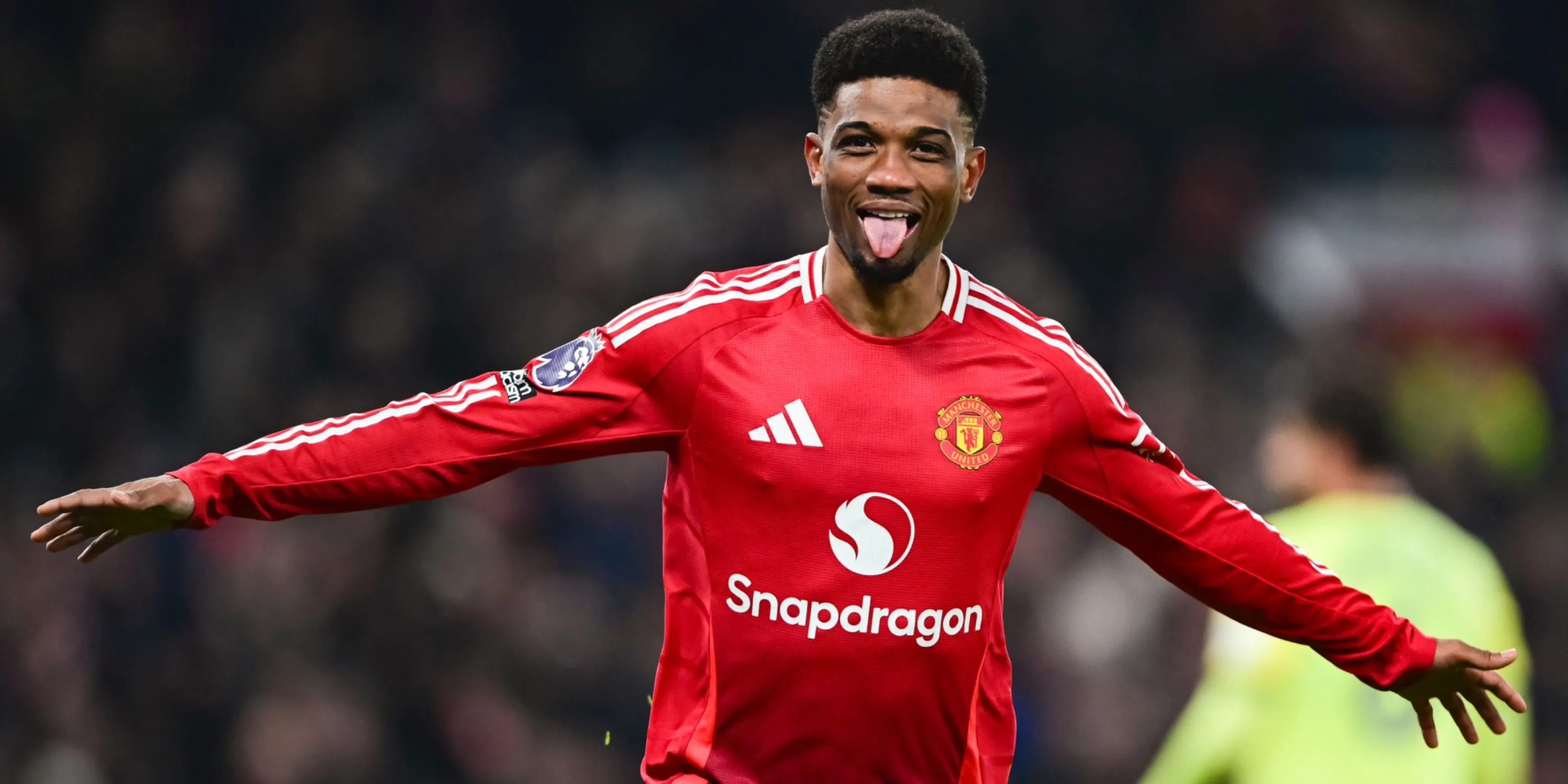 Amad Diallo ăn mừng sau khi ghi bàn cho Manchester United, cho thấy tiềm năng phát triển thành ngôi sao