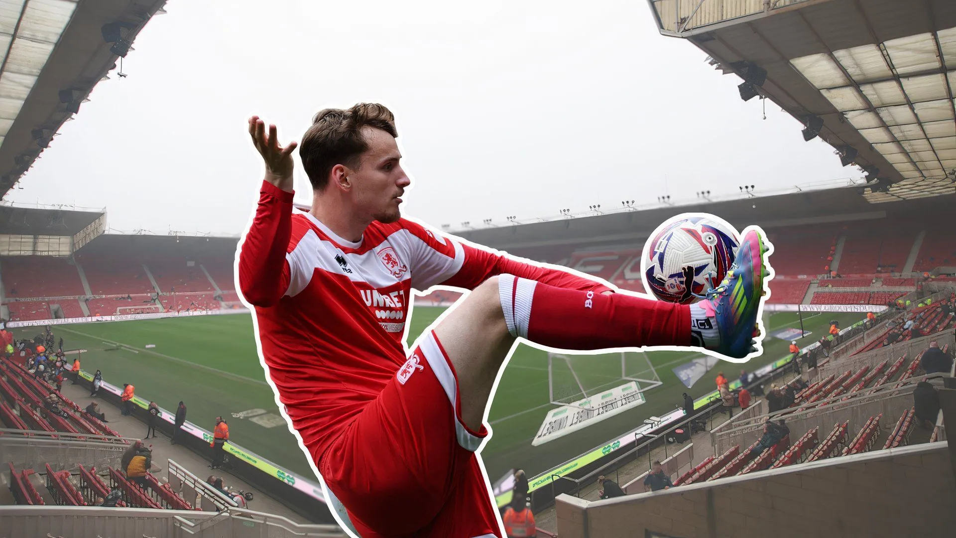 Hậu vệ Rav van den Berg trong màu áo Middlesbrough thi đấu tại giải Championship