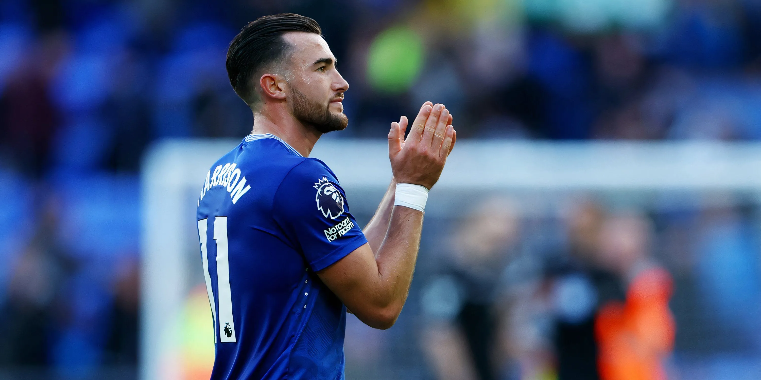 Jack Harrison trong một pha bóng cho Everton, cho thấy khả năng đóng góp hạn chế