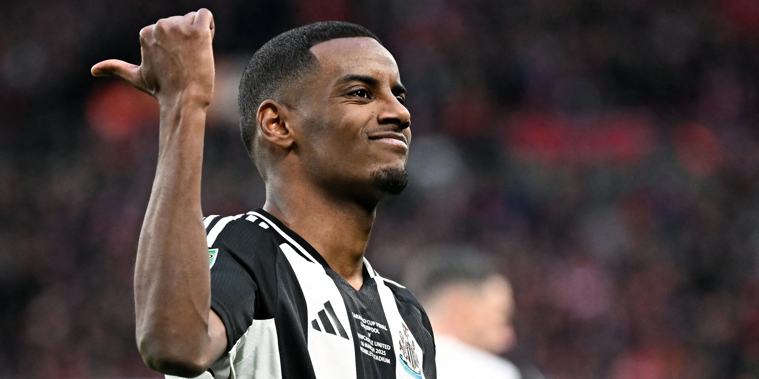Tiền đạo Alexander Isak trong màu áo Newcastle United thi đấu tại Premier League.