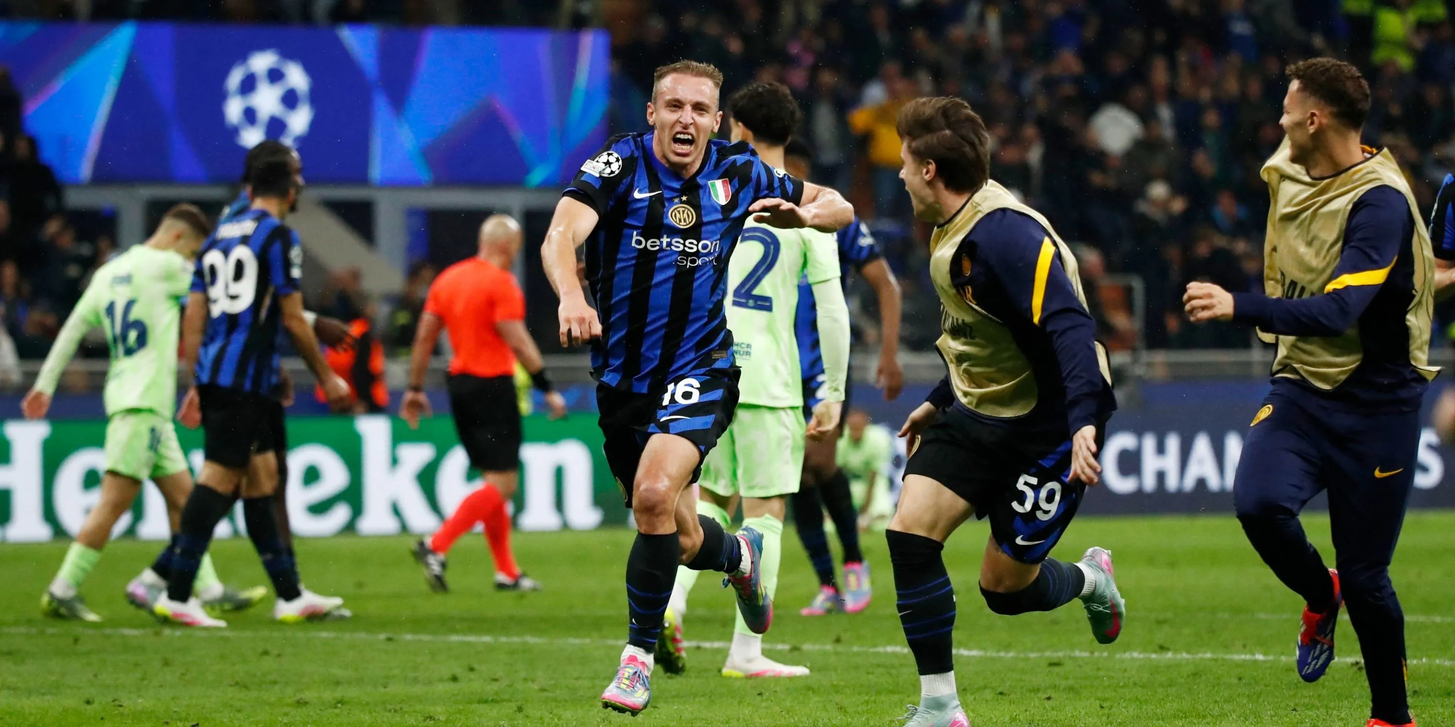 Tiền vệ Davide Frattesi trong màu áo Inter Milan, mục tiêu chuyển nhượng của Newcastle United