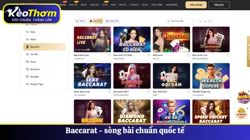 COBET - Nhà Cái Cá Cược Trực Tuyến Uy Tín, Minh Bạch Top Đầu 3 Baccarat - sòng bài chuẩn quốc tế