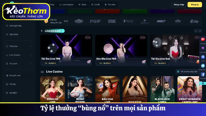 9bet - Sân Chơi Đổi Thưởng Uy Tín Được Săn Đón Hàng Đầu 3 Tỷ lệ thưởng “bùng nổ” trên mọi sản phẩm
